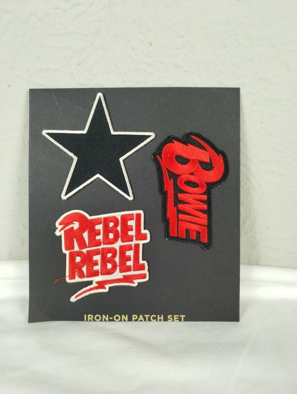 Rock by Junk Food Iron on Three Patch Set - David Bowie - New